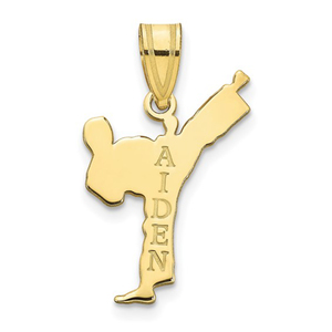 Customized Martial Artist Shaped Pendnat with Name
