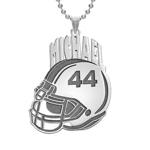 Custom Football Helmet Pendant w  Name   Number