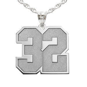 Sports Number Pendant Charm or Necklace