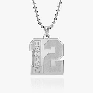 Personalized Number Pendant with Name