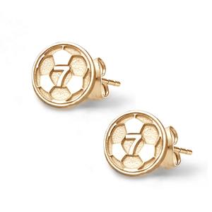 Personalized Soccer Earrings with Any Number