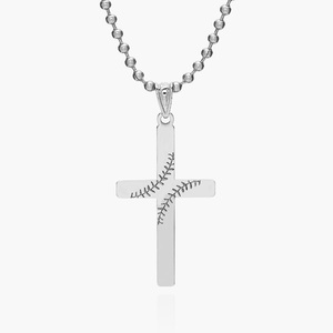 Baseball Stitch Cross Pendant