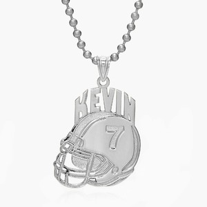 Custom Football Helmet Pendant w  Name   Number