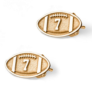 Personalized Football Earrings with Any Number