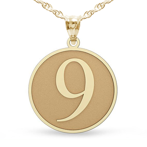 Round Number Pendant or Charm