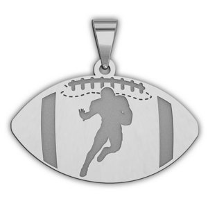 Footballl w  Runningback Silhouette Medal