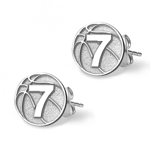 Personalized Basketball Earrings with Any Number