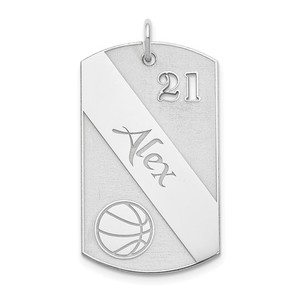 Personalized Basketball Dog Tag Charms