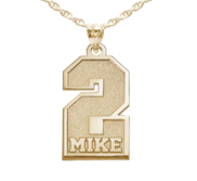 Personalized Single Number  Pendant
