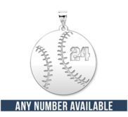 Customized Round Baseball Cut Out Number Disc