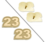 Gold Earrings Mens And Womens Golden Silver Custom Post Number Earrings