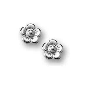 Sterling Silver Children s  Flower  Post Earrings