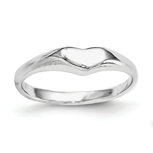 Sterling Silver Plated Children s Polished Heart Ring