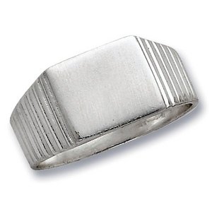 Sterling Silver Men s Square Signet Ring