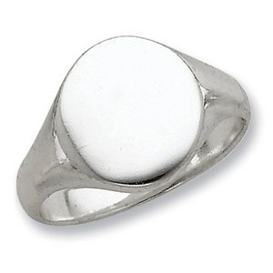 Sterling Silver Men s Round Signet Ring