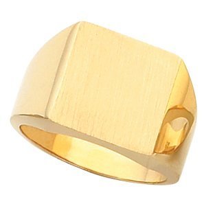 14K Gold Men s Square Signet Ring