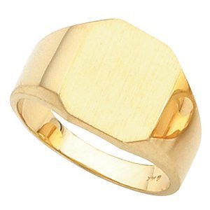 14k Gold Men s Octagon Signet Ring