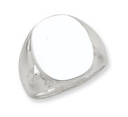 Sterling Silver Men s Oval Signet Ring