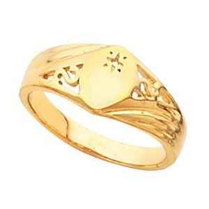 14K Gold Women s Marquise Signet Mounting Ring