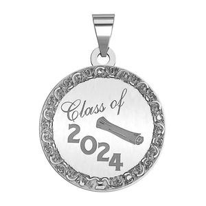 Class of 2024   Round Graduation Charm or Pendant