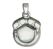 Sterling Silver  Photo  Paw Print Cremation Locket