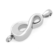 Stainless Steel High Polished Infinity Symbol Cremation   Ash Holder