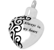 Stainless Steel Always In My Heart Cremation   Ash Holder