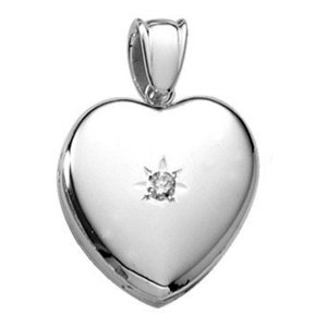 Platinum Heart Premium Weight   Genuine Diamond Locket