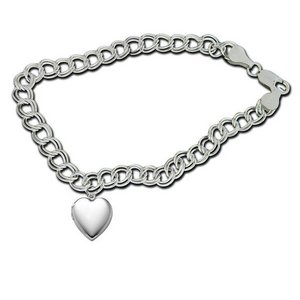 Sterling Silver  Sweetheart  Locket Bracelet