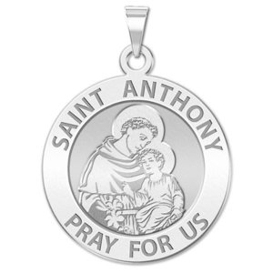 Saint Anthony Round Religious Medal  EXCLUSIVE 