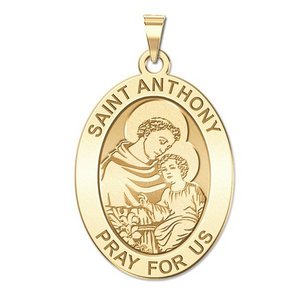 Saint Anthony Oval Religious Medal  EXCLUSIVE 
