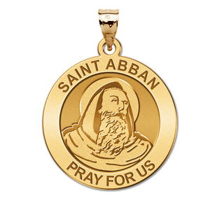 Saint Abban Round Religious Medal