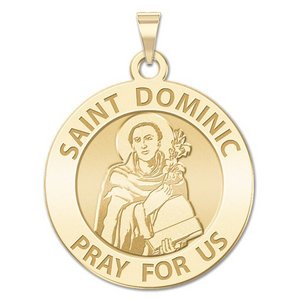 Saint Dominic Round Religious Medal  EXCLUSIVE 