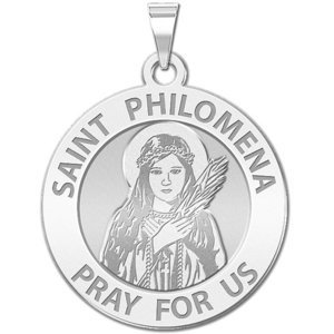 Saint Philomena Round Religious Medal  EXCLUSIVE 