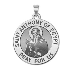 Saint Anthony of Egypt Round Religious Medal