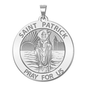 Saint Patrick Round Religious Medal  EXCLUSIVE 