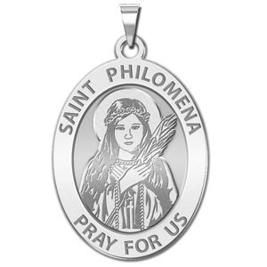 Saint Philomena Oval Religious Medal  EXCLUSIVE 