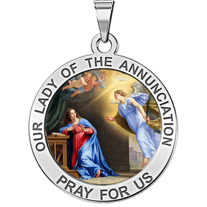 Our Lady of the Annunciation Religious Medal Color   EXCLUSIVE 
