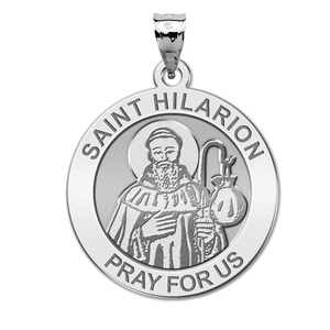 Saint Hilarion Round Religious Medal