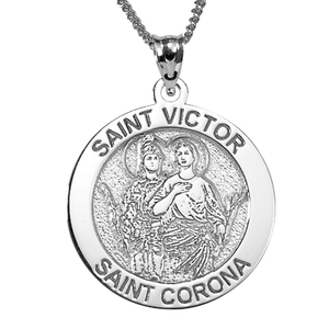 Saint Victor and Saint Corona Religious Medal  EXCLUSIVE 