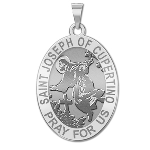 Saint Joseph of Cupertino Religious Oval Medal  EXCLUSIVE 