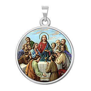 The Last Supper Round Religious Medal  Color EXCLUSIVE 