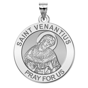 Saint Venantius Round Religious Medal   EXCLUSIVE 