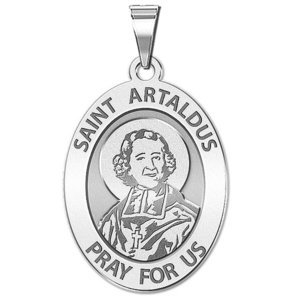 Saint Artaldus Religious Oval Medal  EXCLUSIVE 