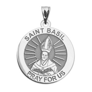 Saint Basil Round Religious Medal  EXCLUSIVE 