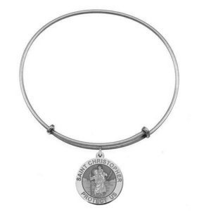 Expandable Bracelet W  Saint Christopher Charm