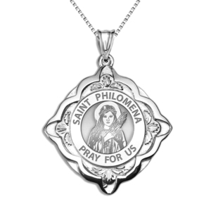 Saint Philomena Cathedral Round Religious Medal   EXCLUSIVE 