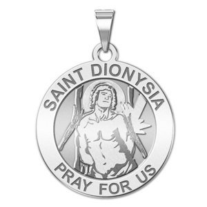 Saint Dionysia Round Religious Medal  EXCLUSIVE 