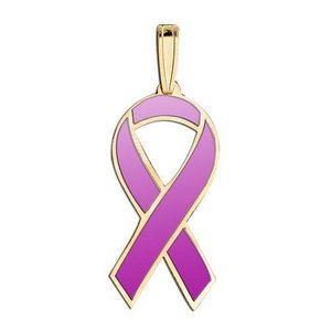 Awareness Ribbon Purple Color Charm
