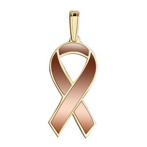 Awareness Ribbon Copper Color Charm